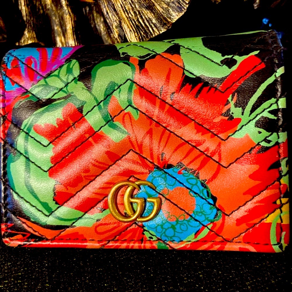 Limited Edition Gucci Floral Botanical by Ken Scott Card Wallet